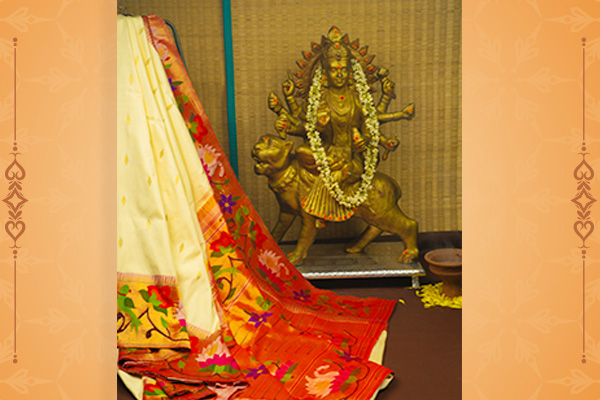 The celebration of Goddess Durga With The Auspicious Colors Of Navratri