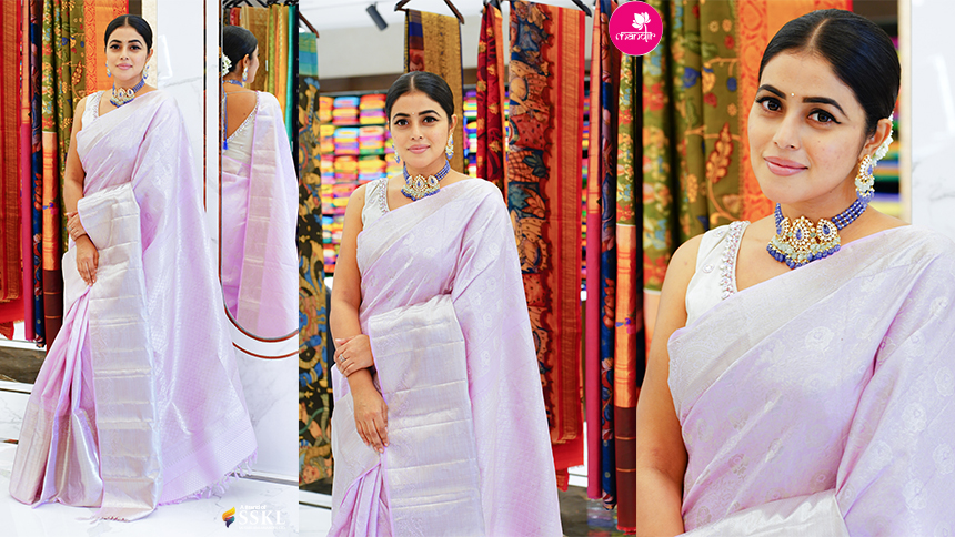 Pink Dandelion Chiffon Saree – Love Summer