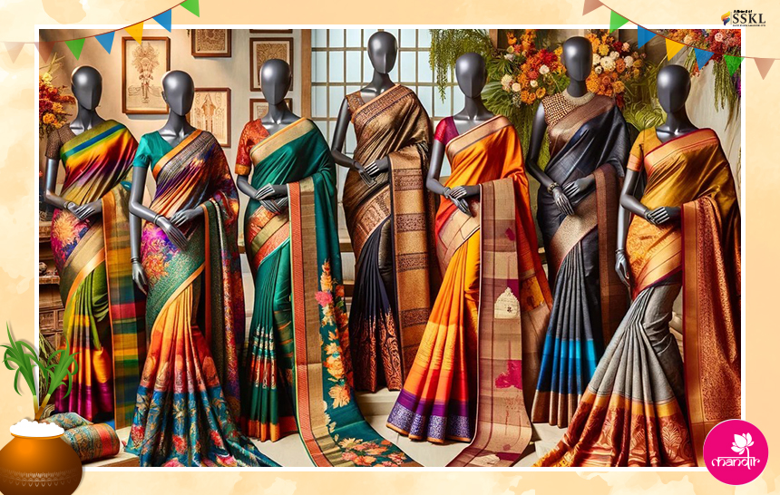 sarees to wear on Pongal , Sankranthi sarees collection